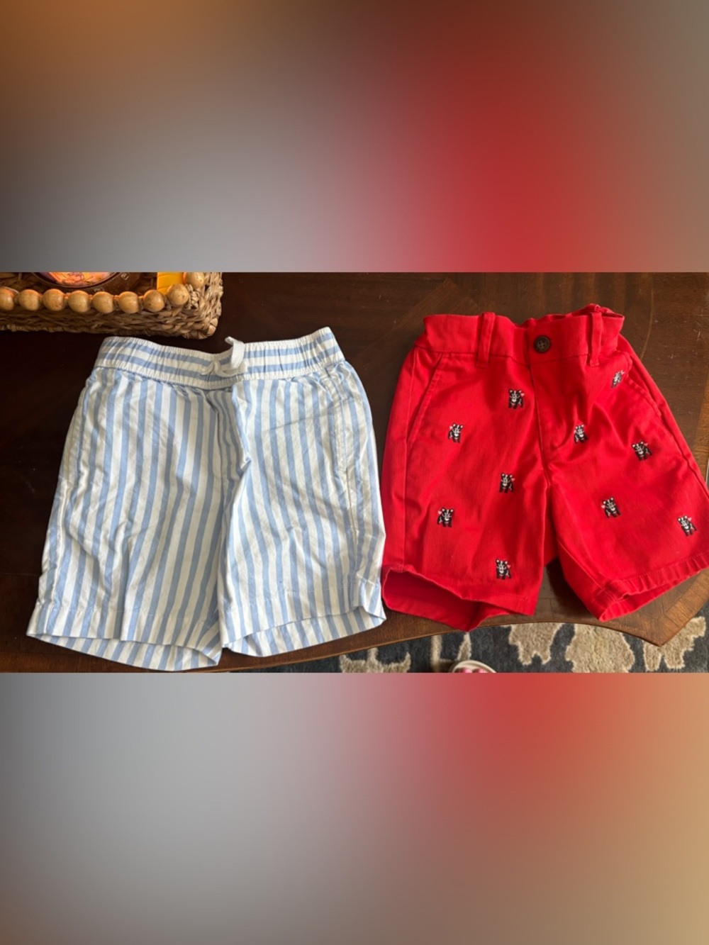 2 pairs Janie and Jack boys shorts size 4t